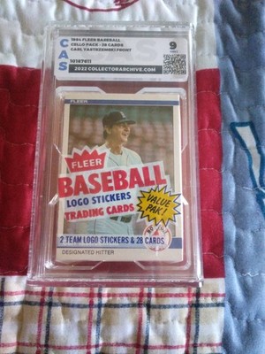 1984 Fleer Baseball Cello Pak - 28 Cards Carl Yastrzemski Front CAS 9 Mint