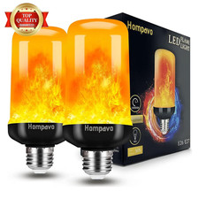 Upgraded Flame Light Bulbs, 4 Modes LED Flickering Light Bulbs with Upside ...