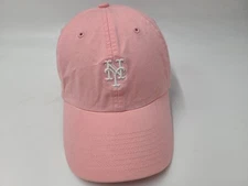 Women New York Mets Twins Enterprise Strapback Adjustable Hat Cap MLB Pink White