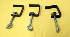 SET OF 3 METAL TABLE CLAMPS WITH THUMB SCREWS HEAVY DUTY U SHAPED BRACKETS 🔩🧰