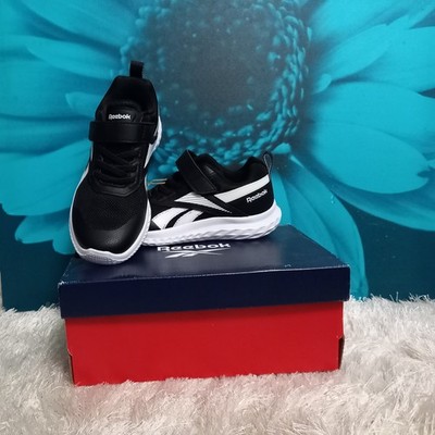 Reebok Rush Runner 5 Kinder Sneaker in Schwarz/Weiß UK 1 US 1,5 EU 32
