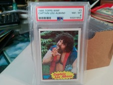 1985 WWF Topps Wrestling Captain Lou Albano #3 PSA 8 Graded NM-MT Near Mint/MT