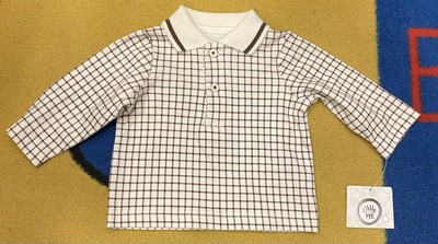 Little Me NWT Baby Boy Sz 3 Mos. Collared Polo Shirt ''Gentleman Teddy''