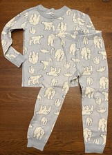 Hanna Andersson Size 4 100 Winter Polar Bears Pajamas Organic Cotton Made Peru