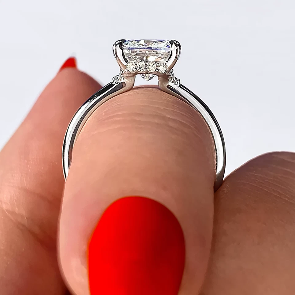 Engagement Ring Semi Mount 0.50 Carat Diamond Round Cut Setting 950 Platinum - Image 3 of 4