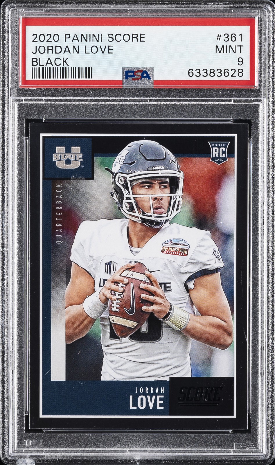 2020 PANINI SCORE BLACK #361 JORDAN LOVE PSA 9