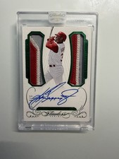 Ken Griffey Jr 2016 Flawless Greats Dual Patch Auto Emerald 1/5 HOF