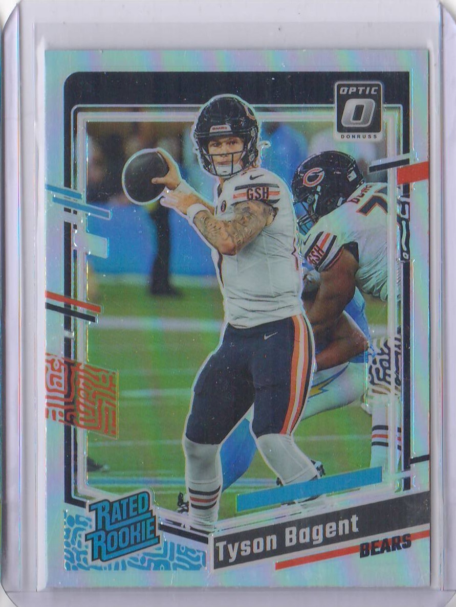 2023 PANINI DONRUSS OPTIC FOOTBALL TYSON BAGENT SILVER RATED ROOKIE BEARS NO 216