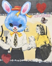 "INFLATABLE EGO" Mixed Media Collage Art riot grrrl Feminist Cut Up Method punk