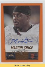 2014 Playbook Hot Rookies Orange Signatures 7/25 Marion Grice #404 Auto READ 0af