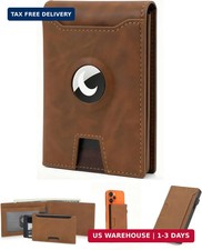 AirTag Wallet Men Magnetic Detachable Bifold Pop Up Card Holder Carbon Fiber New