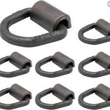 (8 Pack) 3/8" Heavy Duty Weld On D Ring - 9,000 LBS Breaking Strength Tie Down