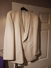 Varteks kość słoniowa smoking kolacja wieczorowa kurtka szal kołnierz 38 reg