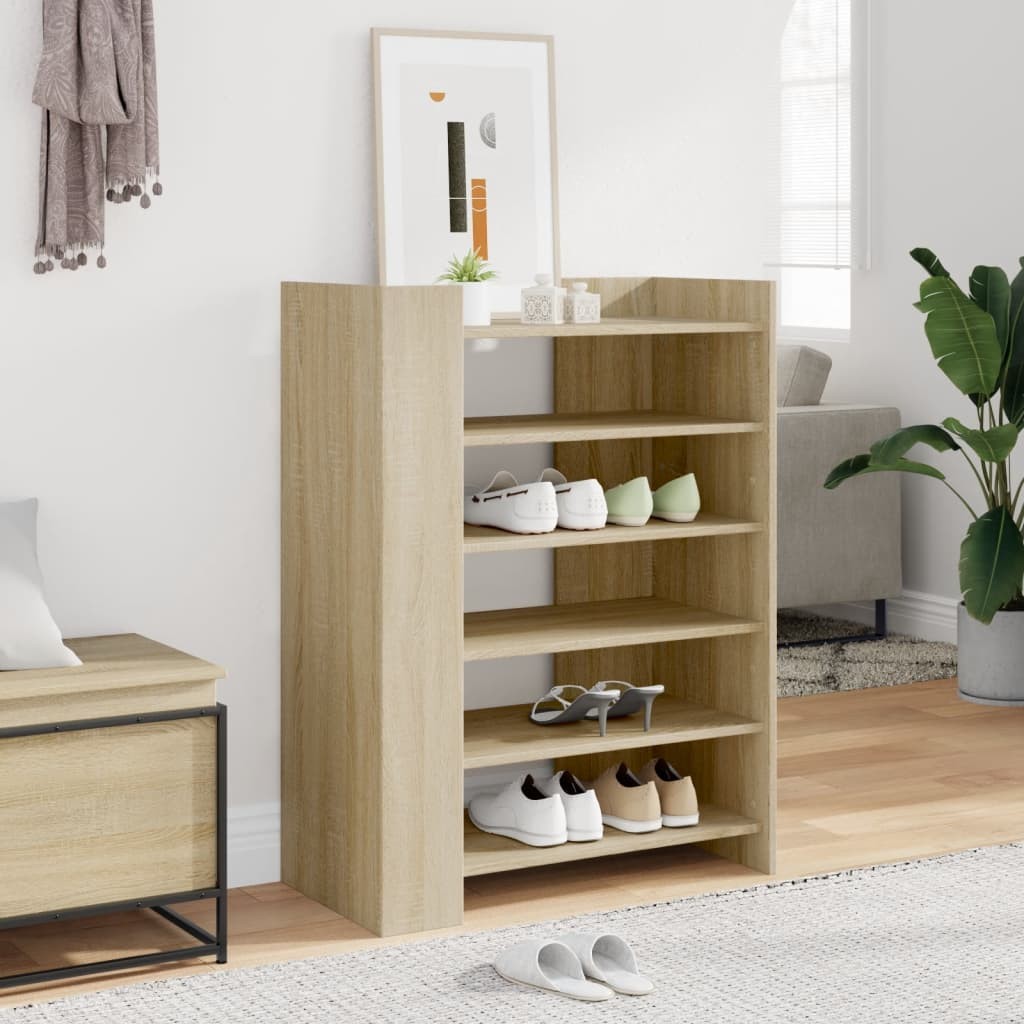 Scarpiera 74,5x37,5x100 cm Rovere Sonoma - Legno Truciolato Top