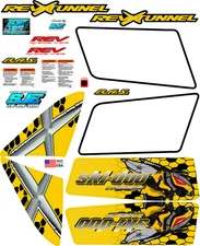 SKI DOO SNOWMOBILE WRAP REV  MXZ 440 X LC, 06 yellow SIDES ONLY DECAL KIT