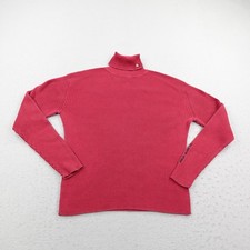 Vintage Ralph Lauren Sweater Womens Medium Red Polo Jeans Co Ribbed Turtleneck