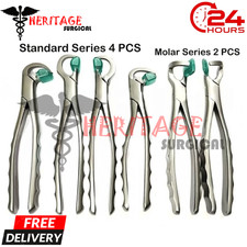 Dental Extraction Forceps Standard Series Set of 4 Pcs  2 pcs Molar Series Set