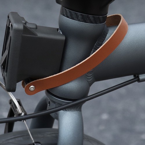 Poignées de guidon en cuir pour vélo Brompton Cuir plein
