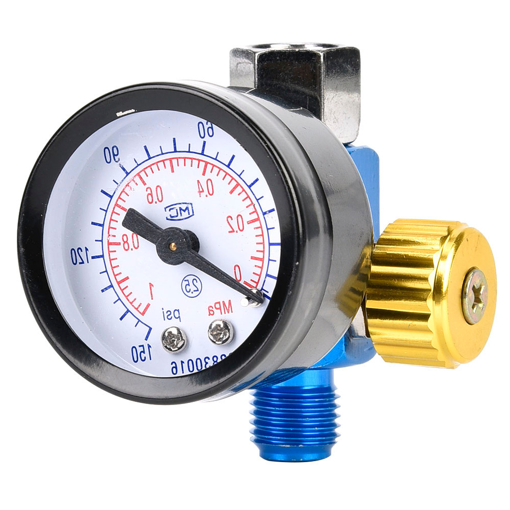 G1/4in Air Inlet Pressure Regulator Adjustable For Spray Gun