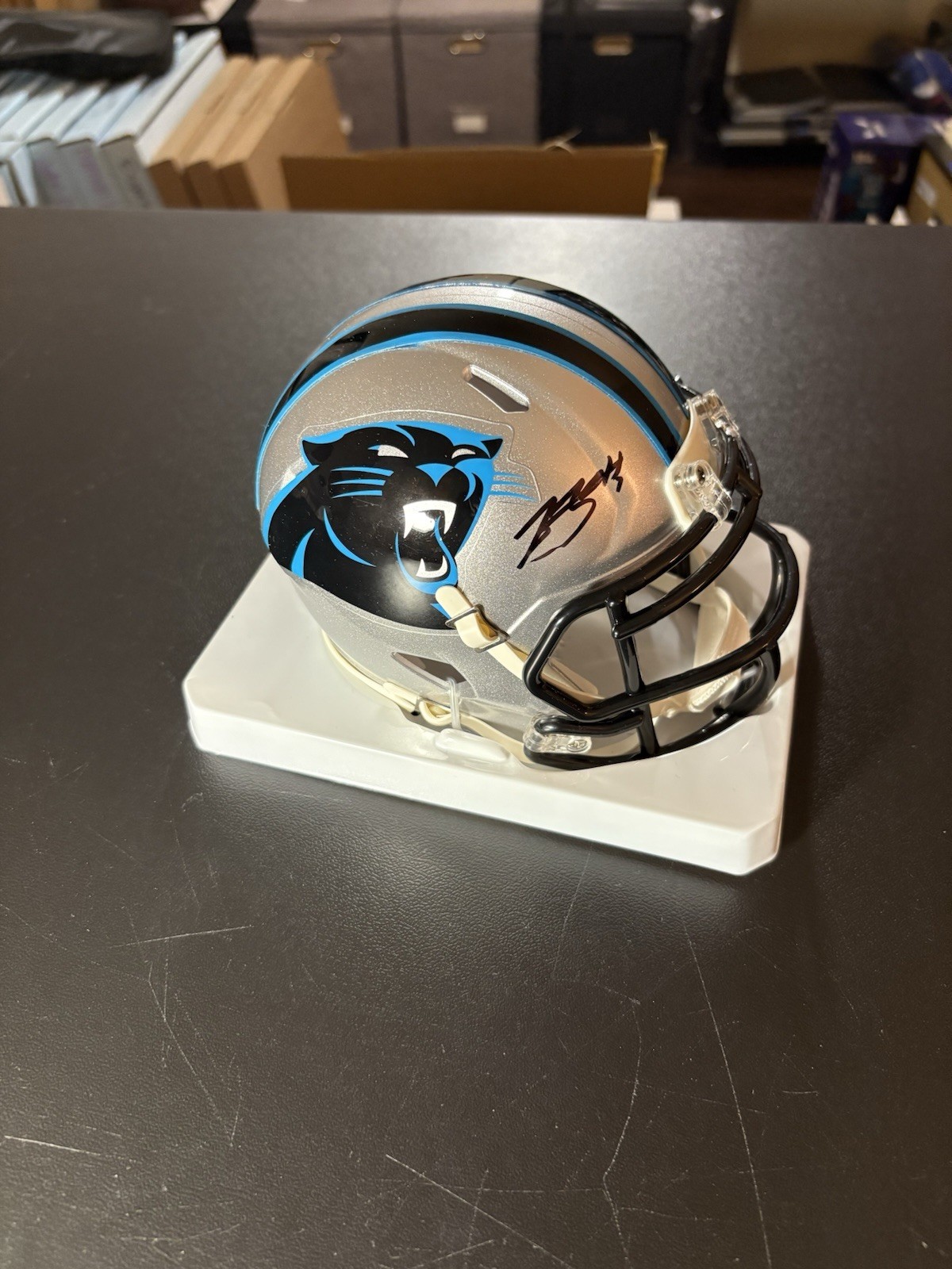 Bryce Young Autographed Signed Carolina Panthers Speed Mini Helmet Beckett BAS Coa 