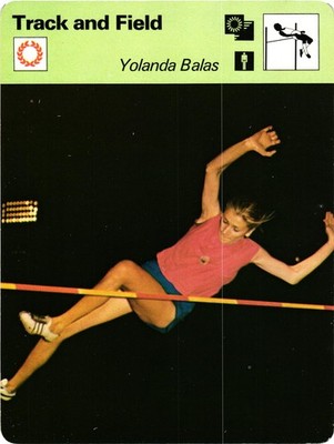 YOLANDA BALAS Romania High Jump Track & Field 1977 SPORTSCASTER CARD #14-01