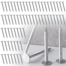 500 Pcs Aluminum Siding Nails 1-3/4 Inch Metal Aluminum Roofing Siding and Pa...