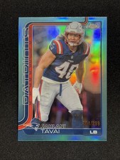 2025 Topps Chrome Jahlani Tavai #213 Teal Refractor /299 New England Patriots