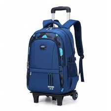 Camo Rolling Backpack for Boys Roller Backpack with 2 Wheels Blue 2 Wheels