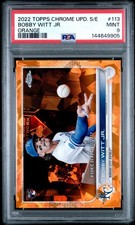 2022 Topps Chrome Update Sapphire Bobby Witt Jr Orange Refractor /25 Psa 9