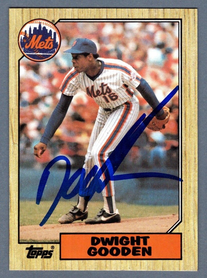 Dwight Doc Gooden Signed Autographed 1987 Topps #130 LSCM COA New York Mets