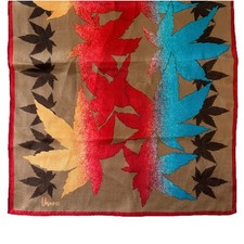 Vera Scarf Japan 100 Silk Leaves Rectangle Hand Rolled Edges
