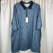 Maelreg Performance Short Sleeve Polo 3XL Blue NWT Sun Smart UPF 30 Wicking