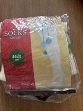 kostium halloween biało-niebieskie skarpetki pompoms