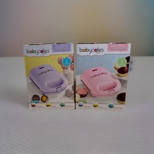 Lote De 2 Babycakes Mini’s Antiadherente Recubierto Cake Pop & Cupcake Maker Hornear Nuevo