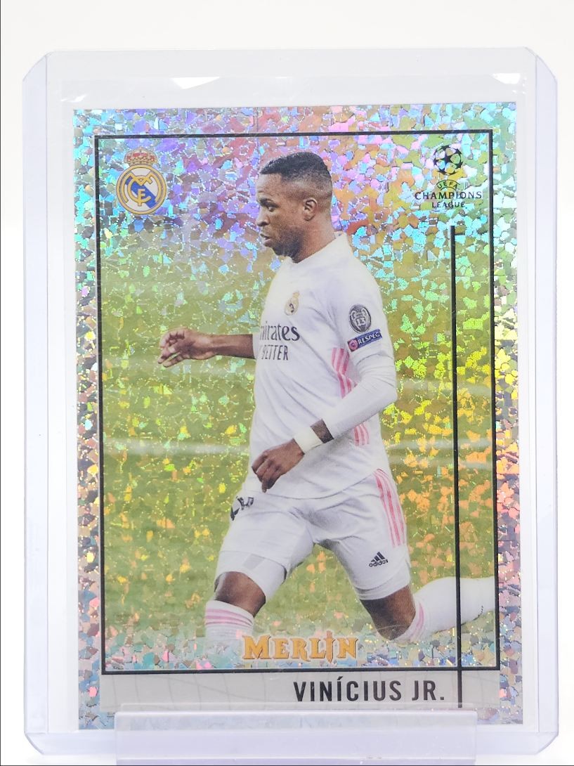 VINICIUS JR. 2020 TOPPS CHROME MERLIN UEFA SPECKLE REFRACTOR /150 Q1198