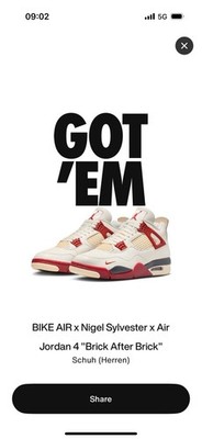 Jordan 4 Nigel Sylvester Brick after Brick | EU 42,5| Neu/OVP