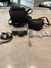 Olympus Stylus CMM-OIM- SH-1 Compact Digital Camera Silver/Black w/ Cases Mint