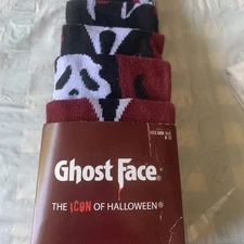 GHOSTFACE Bioworld HORROR MENS 6 PACK CREW SOCKS Size 8-12 NEW! T20