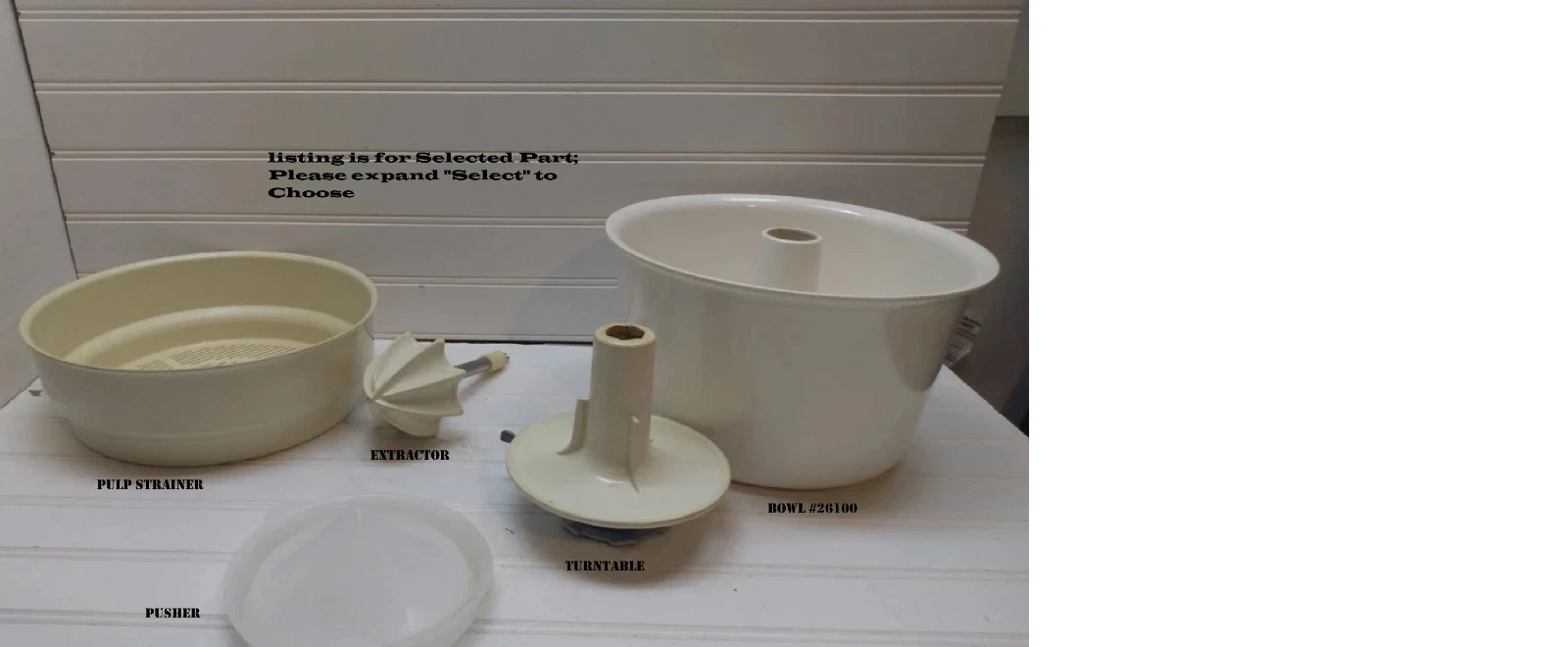 Pick Part] NuTone Built-In Food Center Bowl Citrus Juice Extractor Attachment