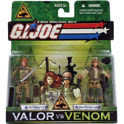 SCARLETT SWITCH GEARS FIGUR G.I. JOE 2004 VALOR VS VENOM DESERT PATROL HASBRO GI