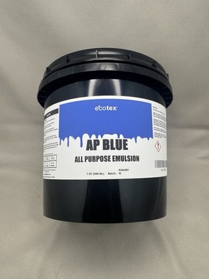Ecotex  AP-Blue Emulsion - All Purpose Ready to Use Screen Printing - Quart 32oz