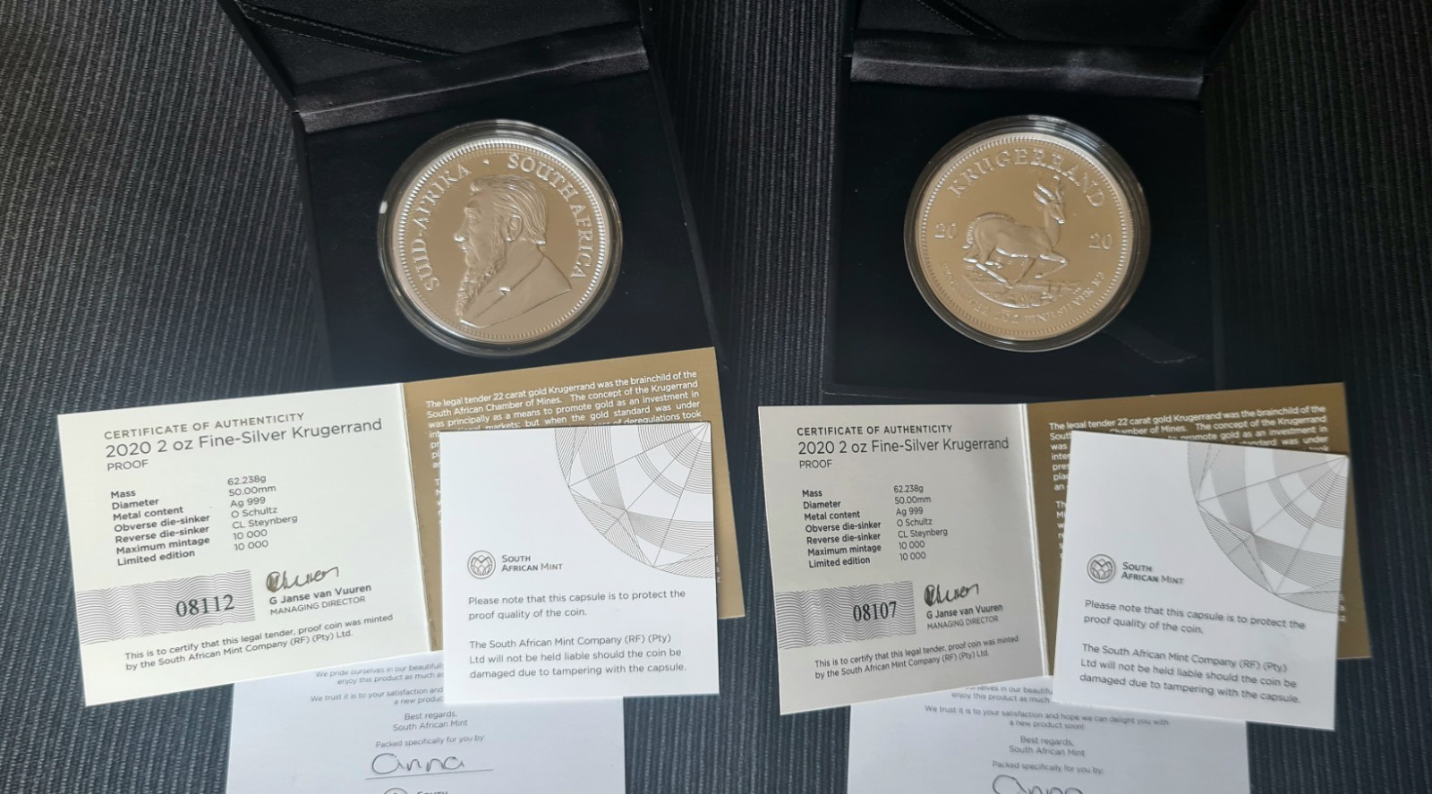 2020 Krugerrand 2oz Silver Proof Coin