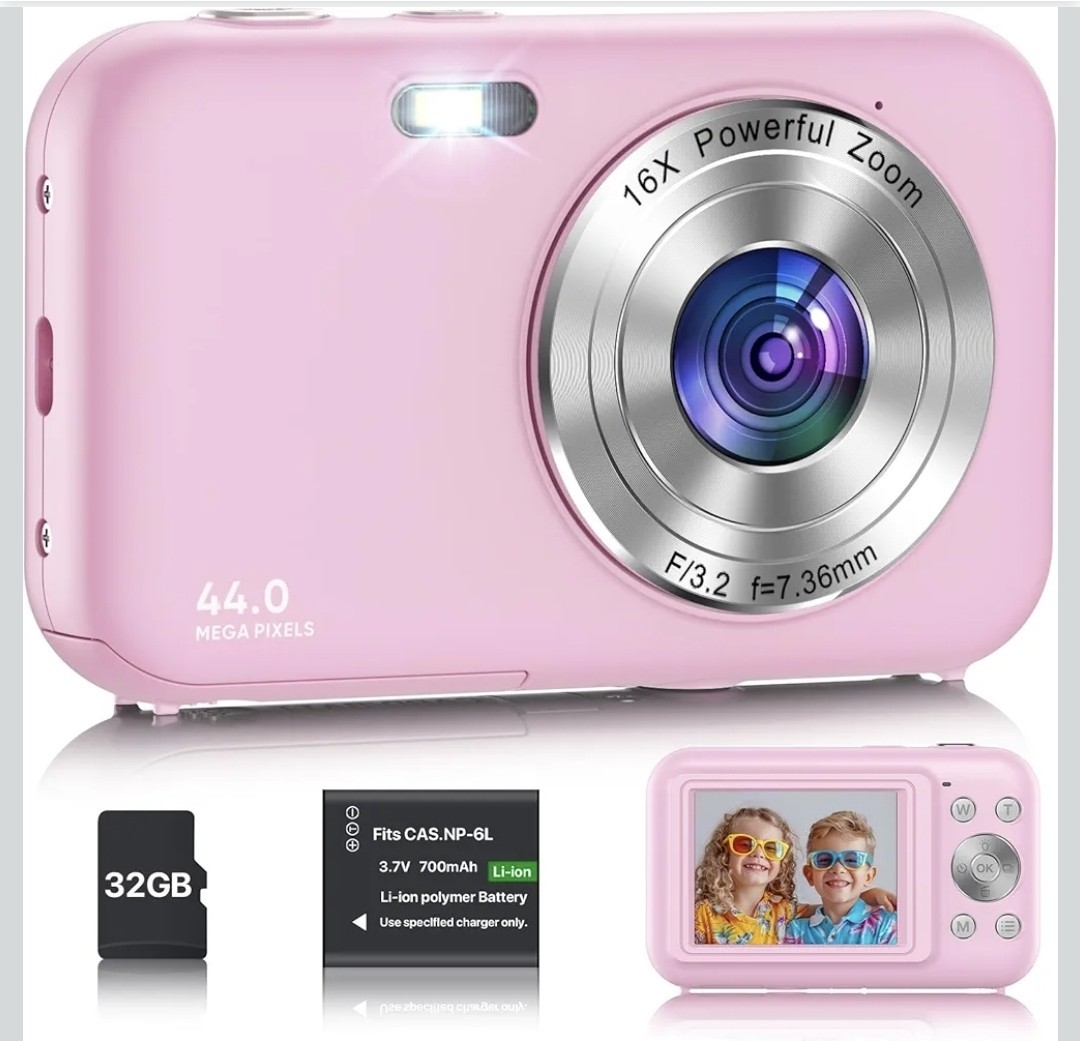 Digital Camera| FHD 1080P 44MP Kids Camera| Portable Compact Digital Camera