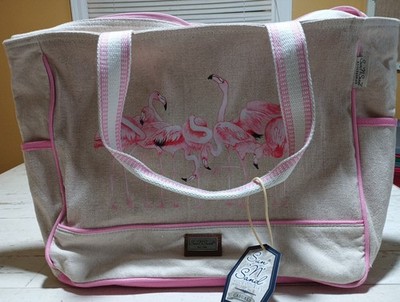 SUN N SAND Accessories Casuals Beach Bag New Flamingo Print