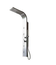 4-Way Shower Panel in Brushed Stainless Steel  	LANERI