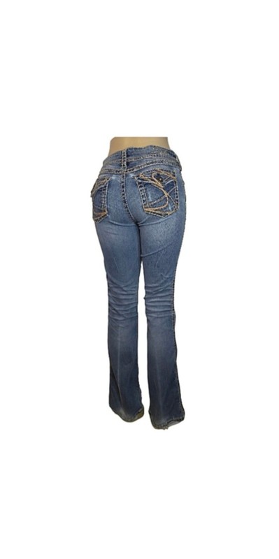 Women's Rare Vintage Silver Jeans Blue Denim Jeans W/ Yellow Stitching Size 28