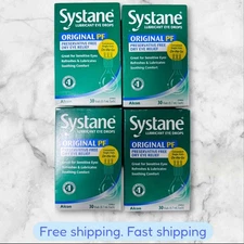 FOR 4 Systane Original PF Preservative-Free Dry Eye Relief Drops 30 Vials 03/26+