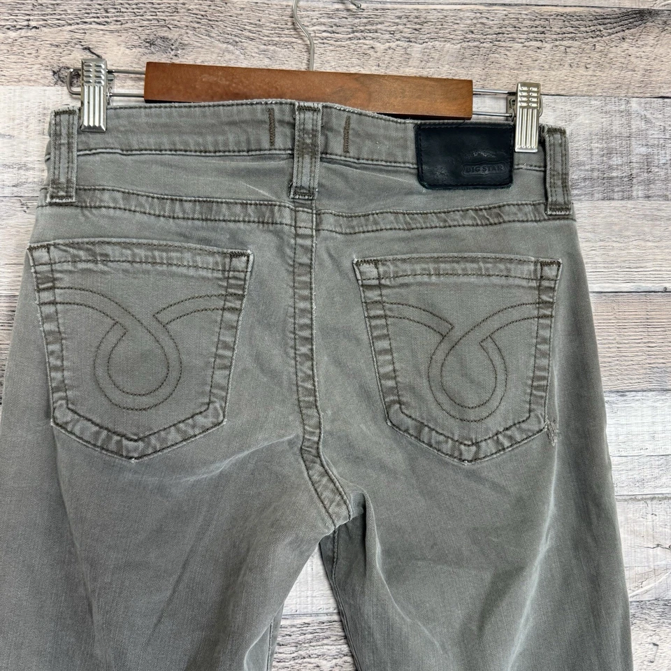 Pantalones de mezclilla elásticos grises 29 para mujer Big Star Alex Foto 4 de 4