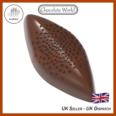 CW12096 - Chocolate World - Kakaobohne mit Blasen Polycarbonat Form