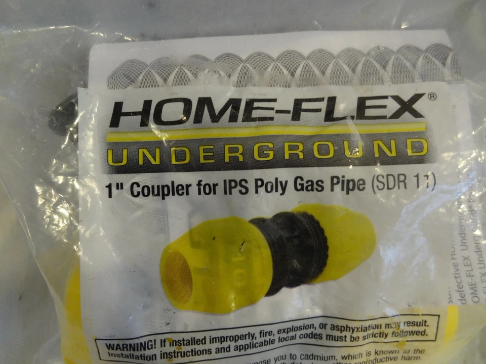 Home-Flex 18-429-010 Underground 1" COUPLER for IPS Poly Gas Pipe(SDR 11) Yello - Image 3 of 4
